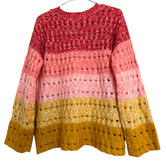 Isela Women’s Vibrant Multi Eyelet Sweater Sz-M - Picture 6 of 6